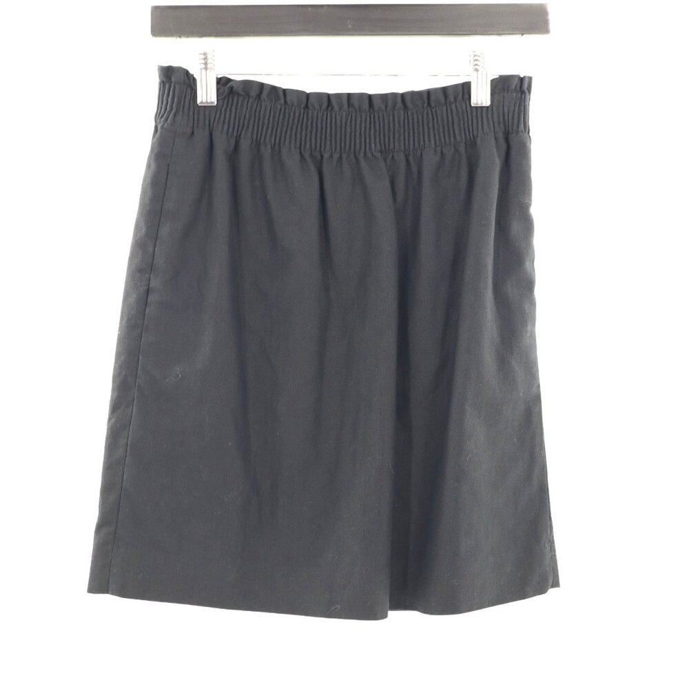 J. Crew Linen Skirt Womens 0 Black Beachy Coastal Casual Lagom Resort Travel